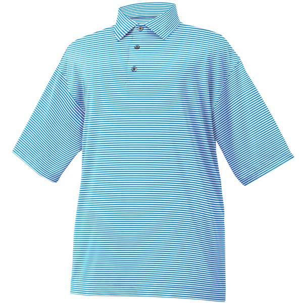 FootJoy ProDry Performance Lisle Feeder Stripe Shirt - Self Collar